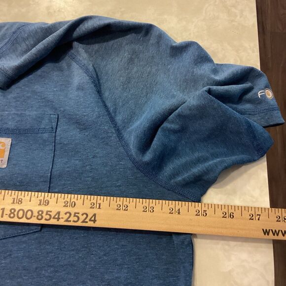Carhartt Men’s Relaxed Fit SS Pullover Pocket Tee Shirt Size XL Blue Force - Picture 5 of 12
